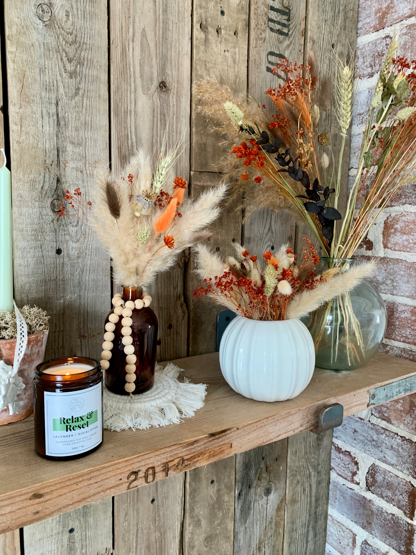 Autumn Dried Flower Home Decor Collection