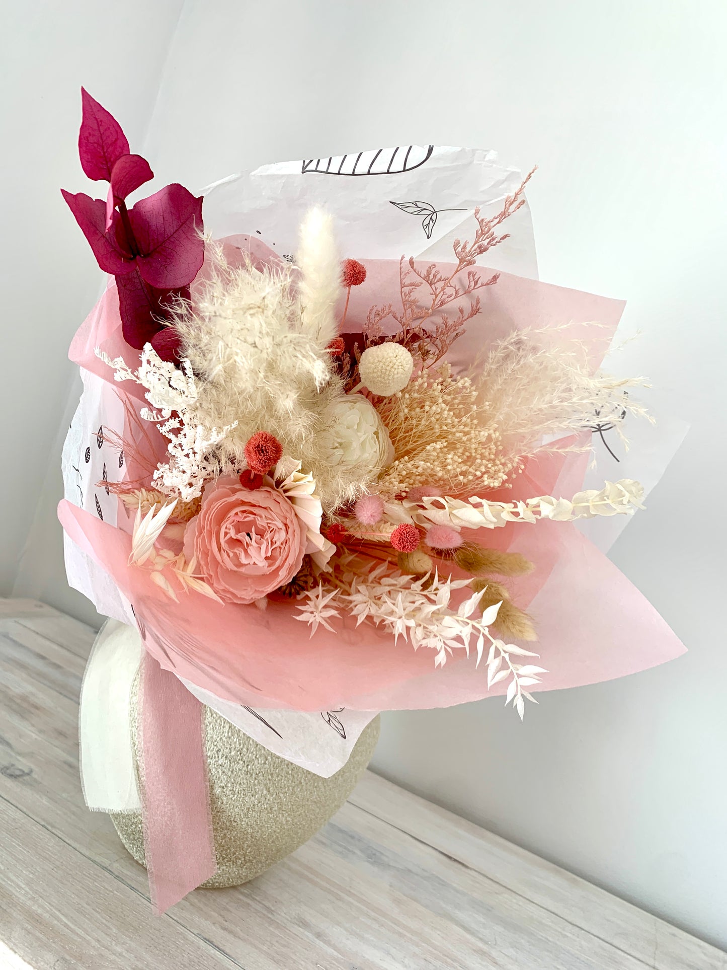 Beautifully wrapped Mothers Day Bouquets Cornwall