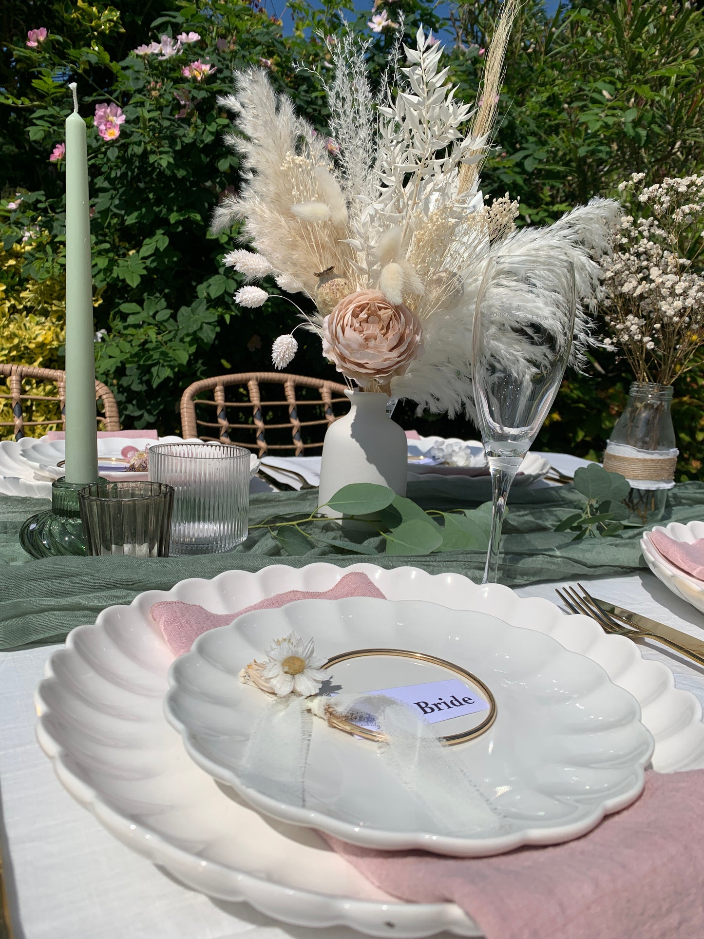 St Ives Wedding Table Decor Dried Flower Vase