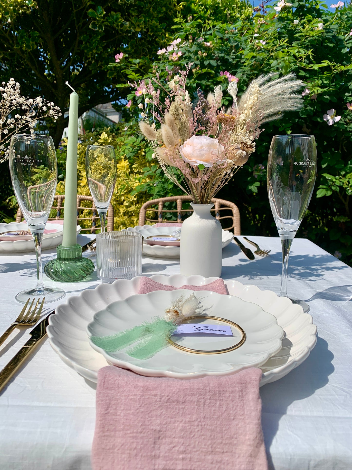 Lelant Wedding Table Decor Dried Flower Vase