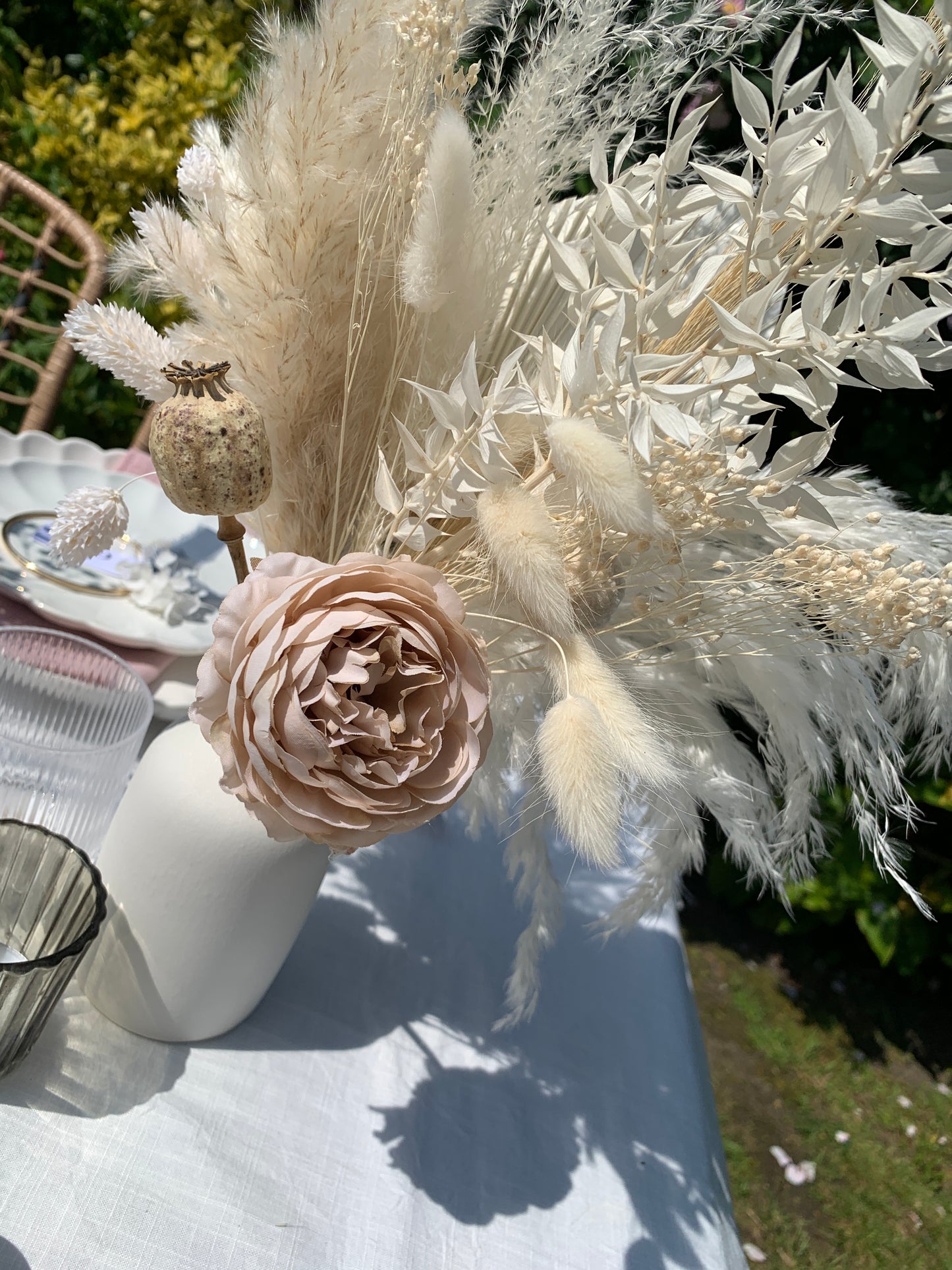 St Ives Wedding Table Decor Dried Flower Vase