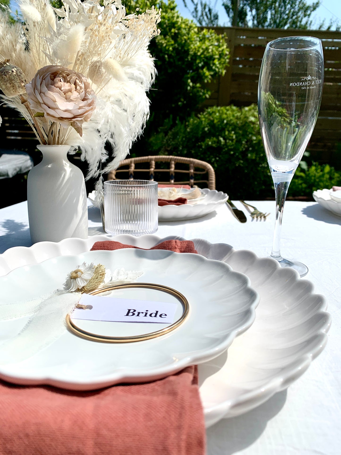St Ives Wedding Table Decor Dried Flower Vase