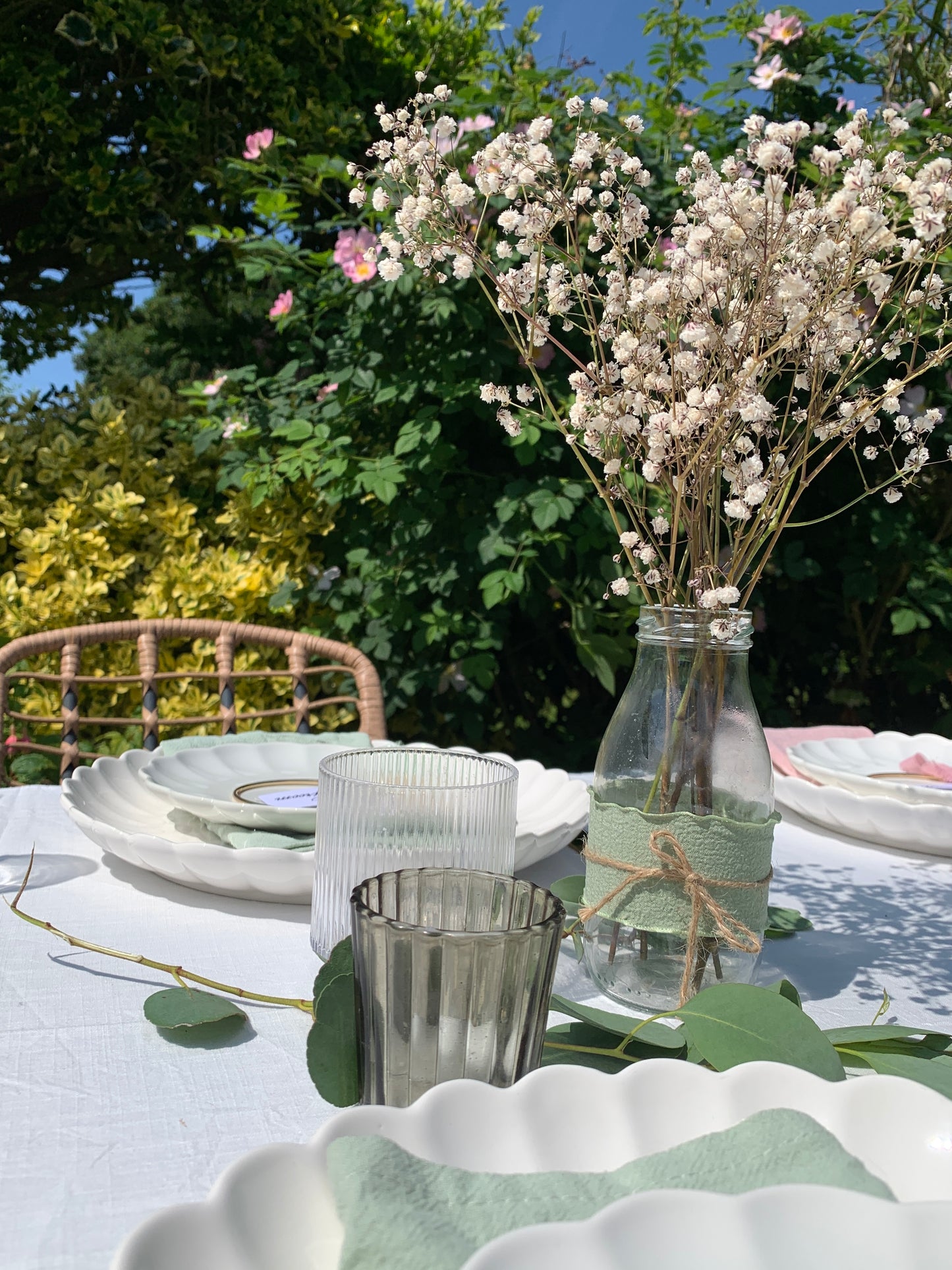 Set of Fifteen Milk Bottle Vases - Mixed Selection
