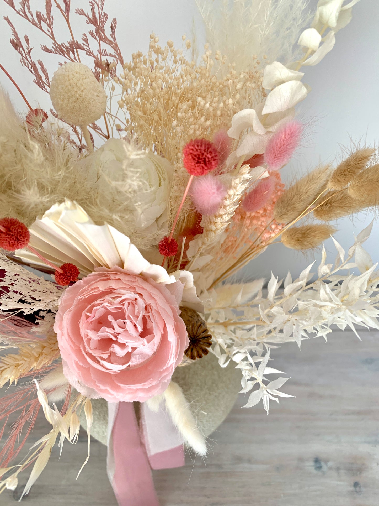 Perfectly Pink Dried Preserved and Silk Flower Bouquet