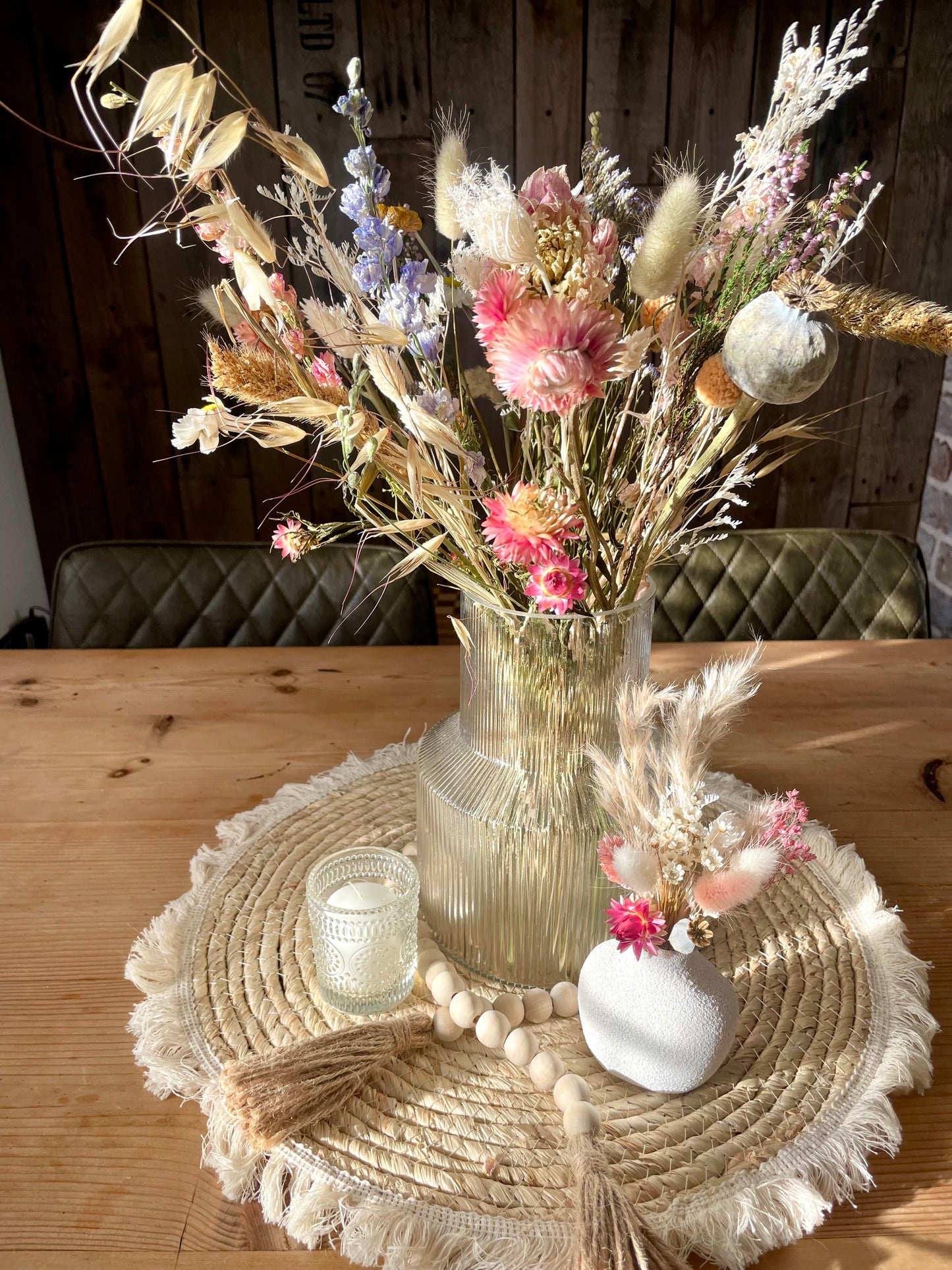Spring Dried Flower Centre Piece