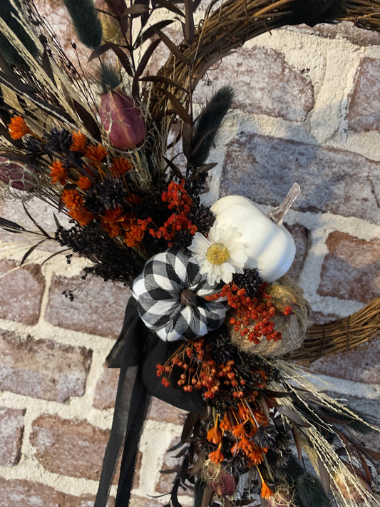 Halloween Half Moon Wreath