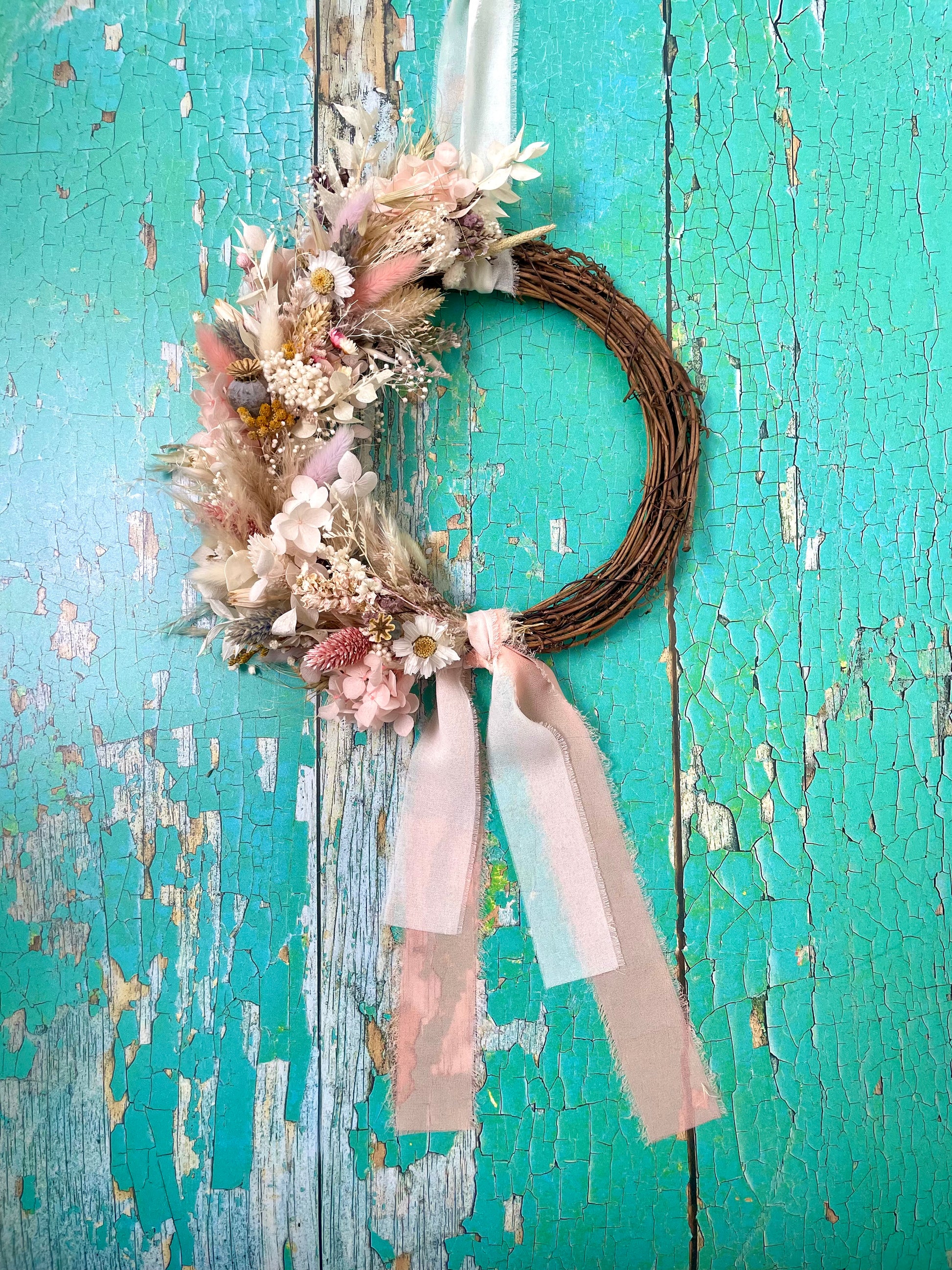 Blossom Dried Flower Easter Wreath