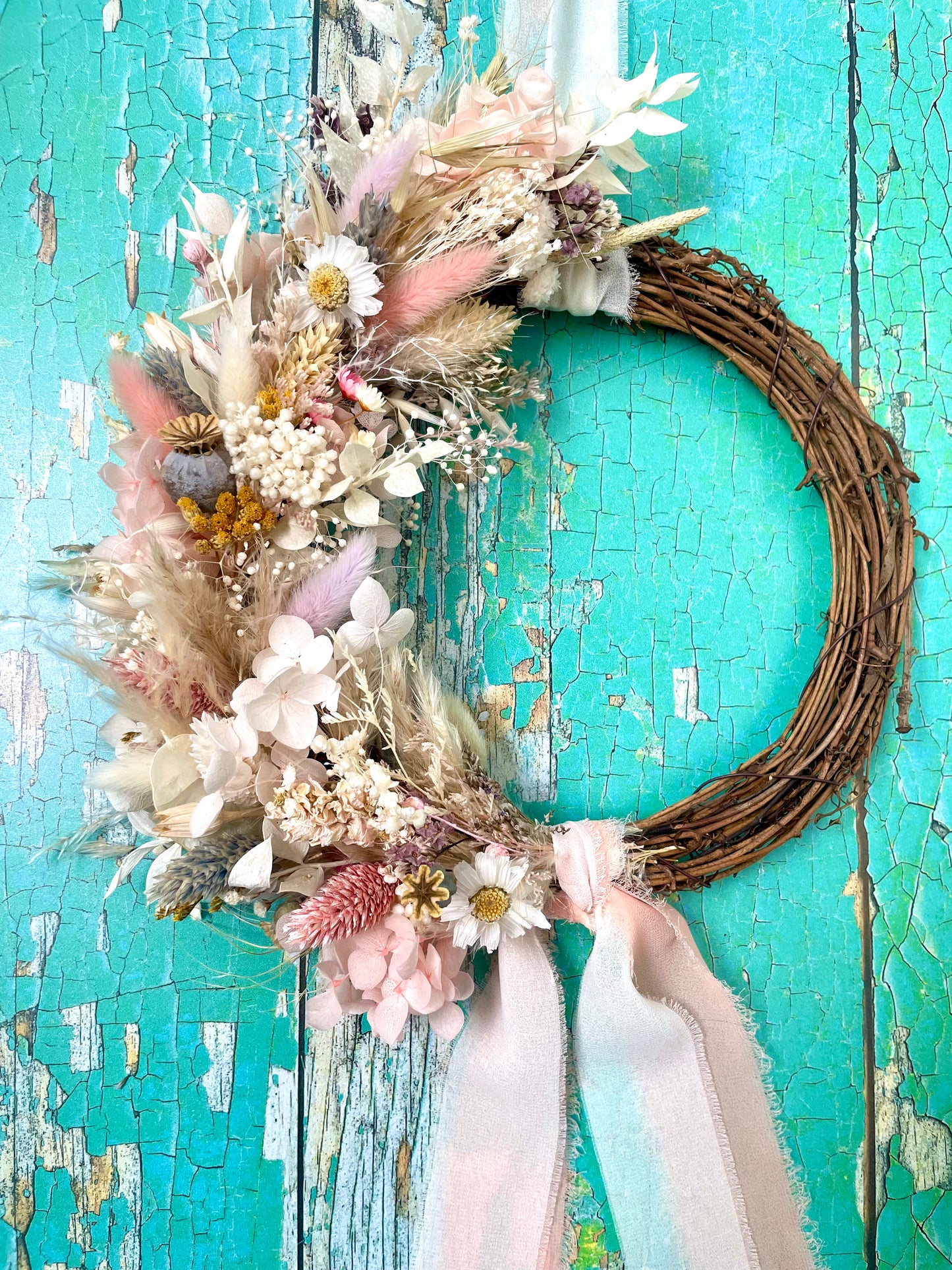 Blossom Dried Flower Spring Wreath