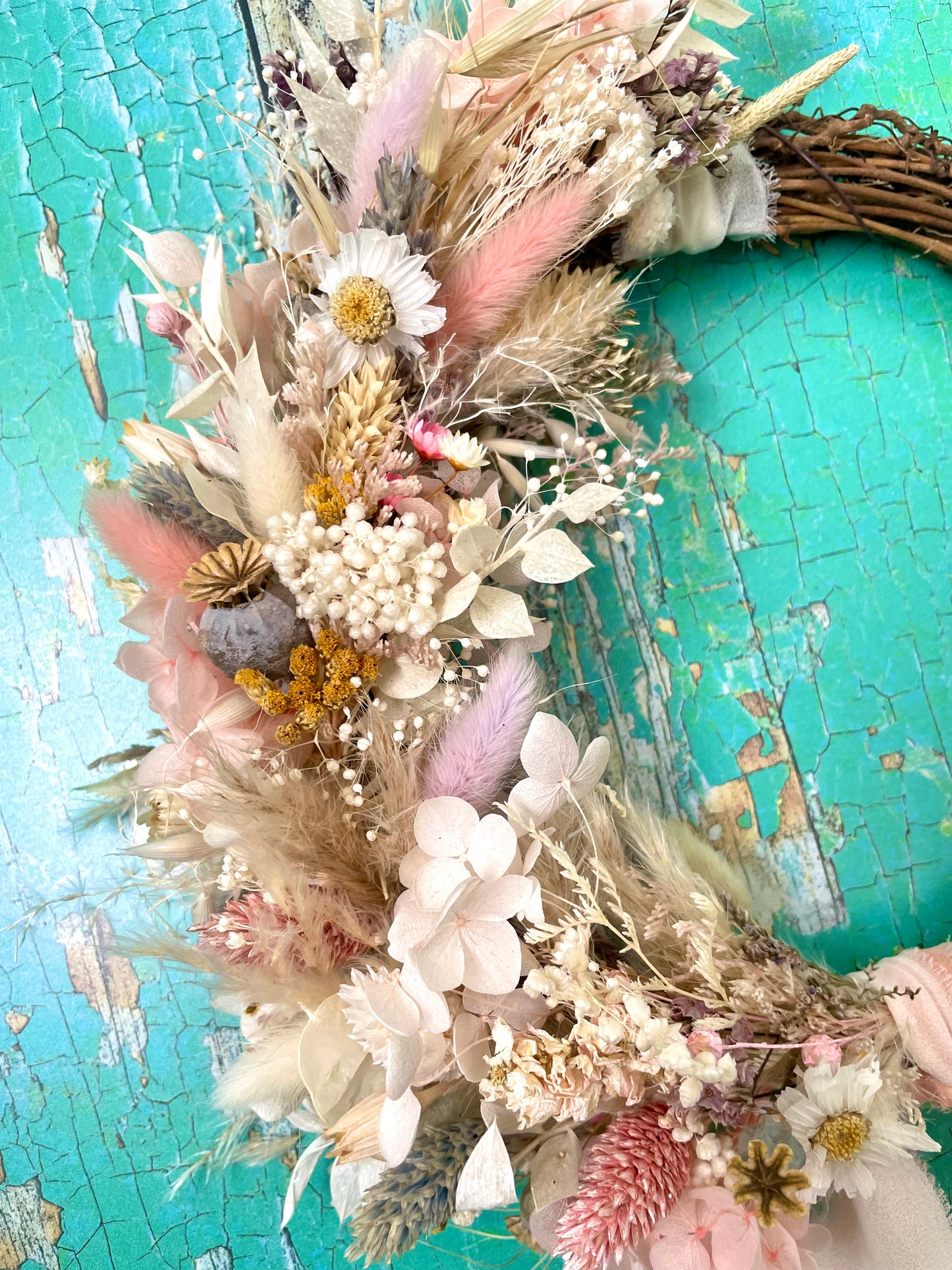 Blossom Pastel Dried Flower Wreath