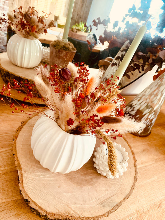 Pumpkin Spice Dried Flower Vase
