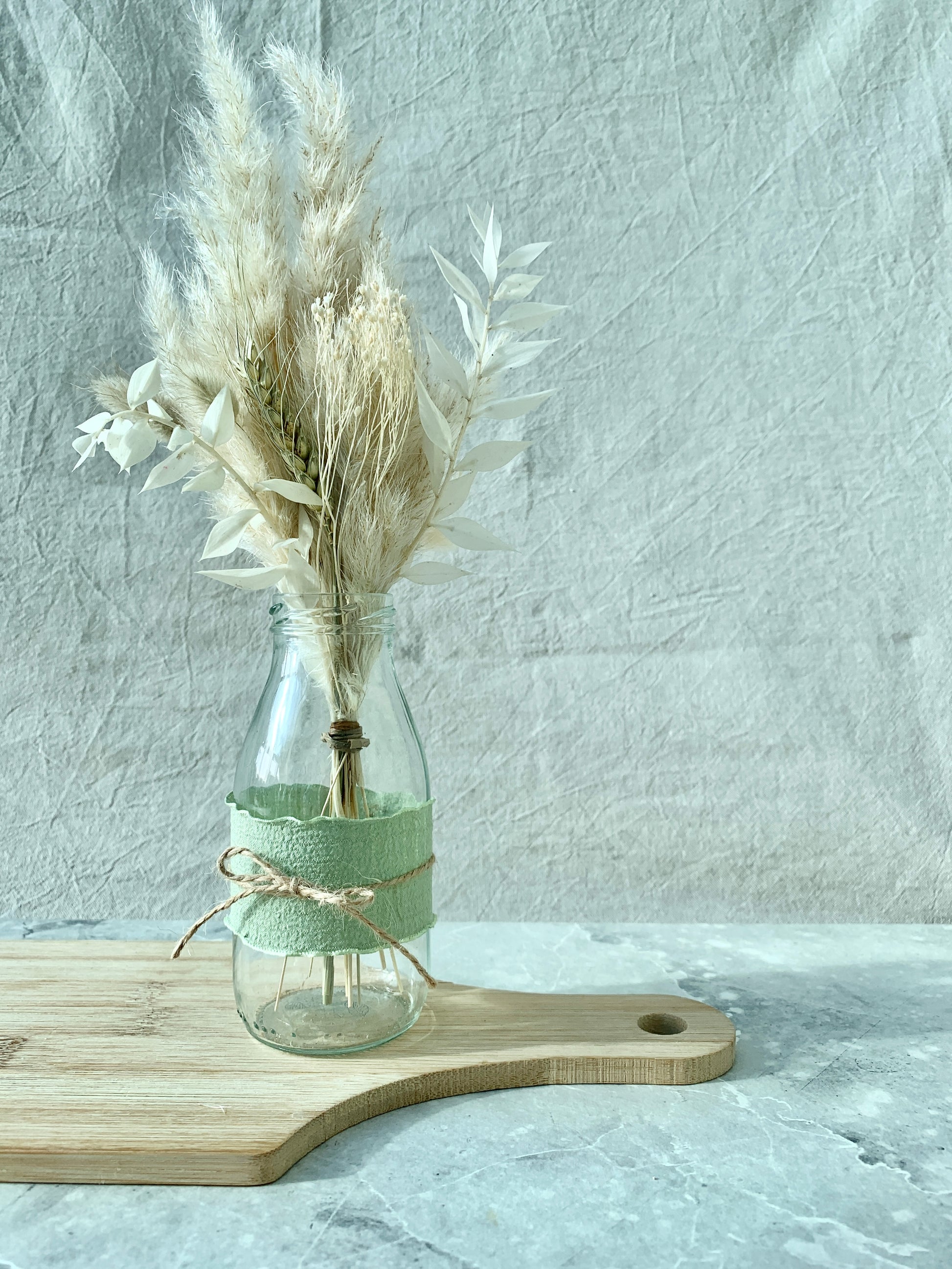 Green and Twine Milk Bottle Vase