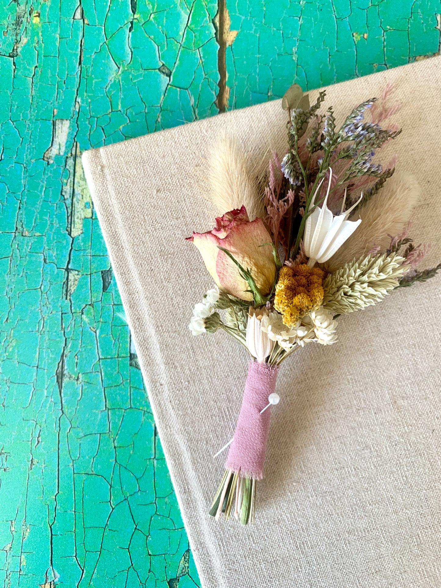 Lelant Dried Flower Buttonhole