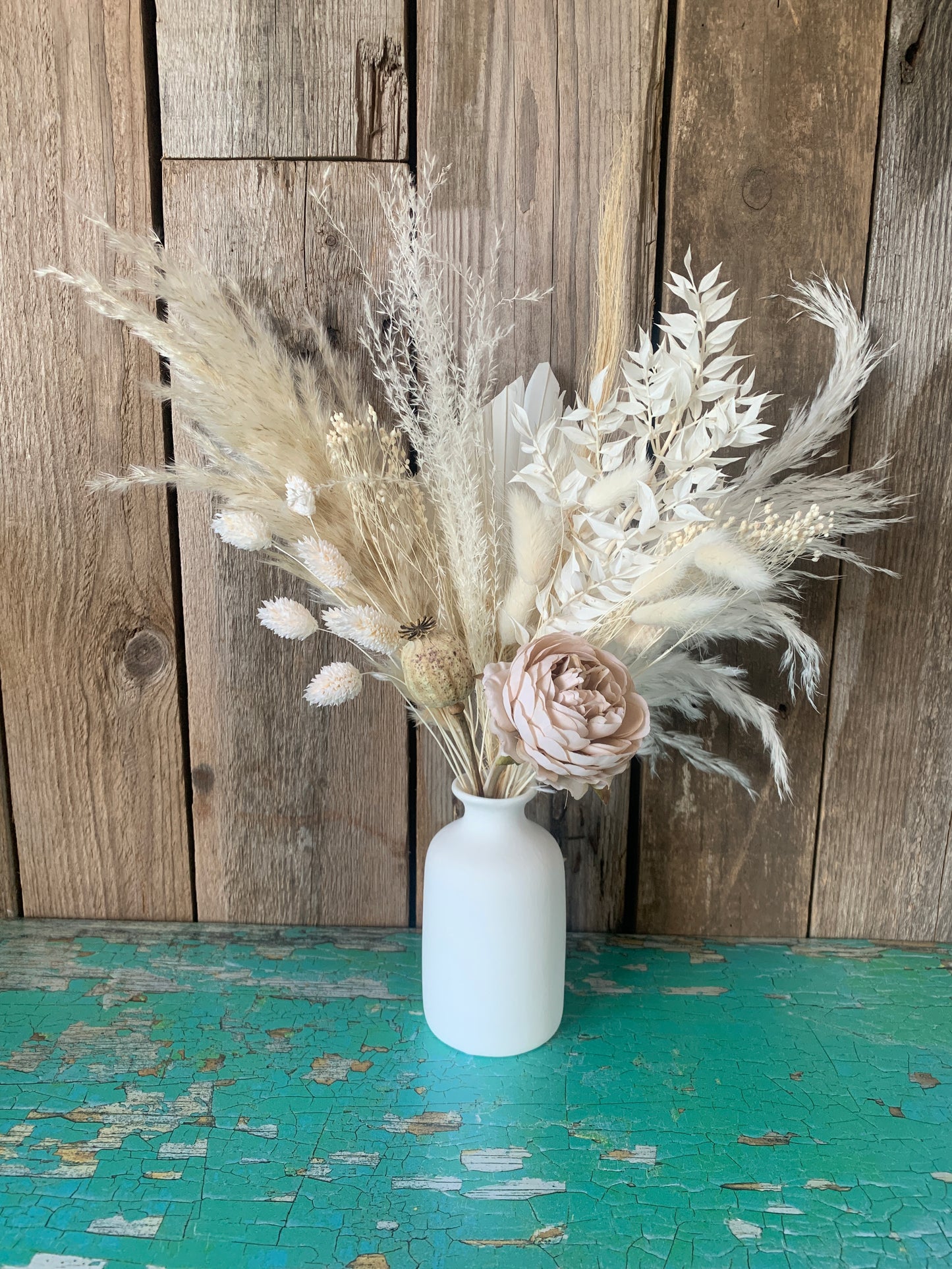 St Ives Wedding Table Decor Dried Flower Vase