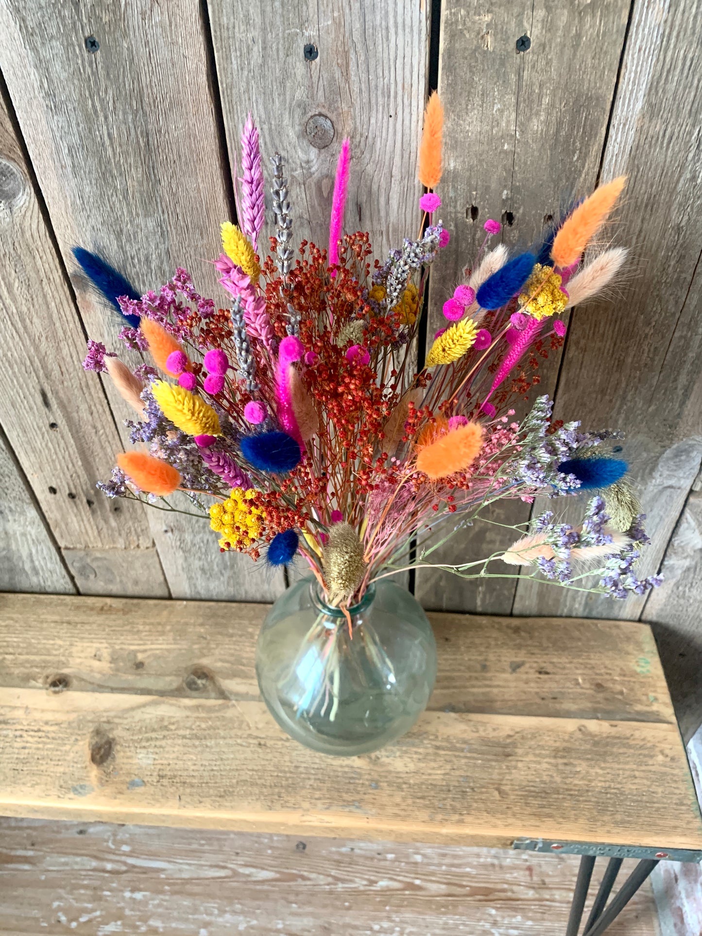 Porthmeor Sunset Large Dried Flower Colourful Bouquet Above