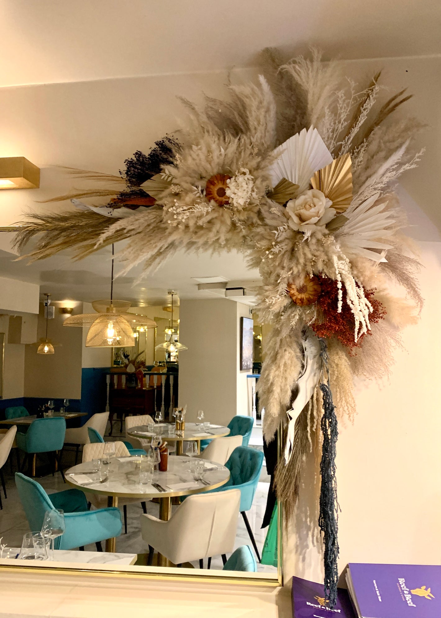 Restaurant Business Dried Flower Decor