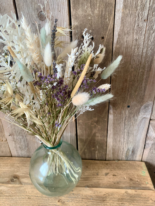 St Ives Sea Foam Hand Tied Dried Flower Bouquet Cornish Collection